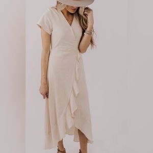 Roolee faux Wrap Dress with Ruffle